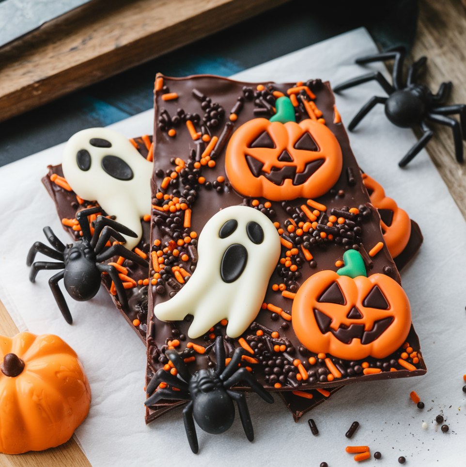 Hauntingly Delicious Halloween Candy Bark