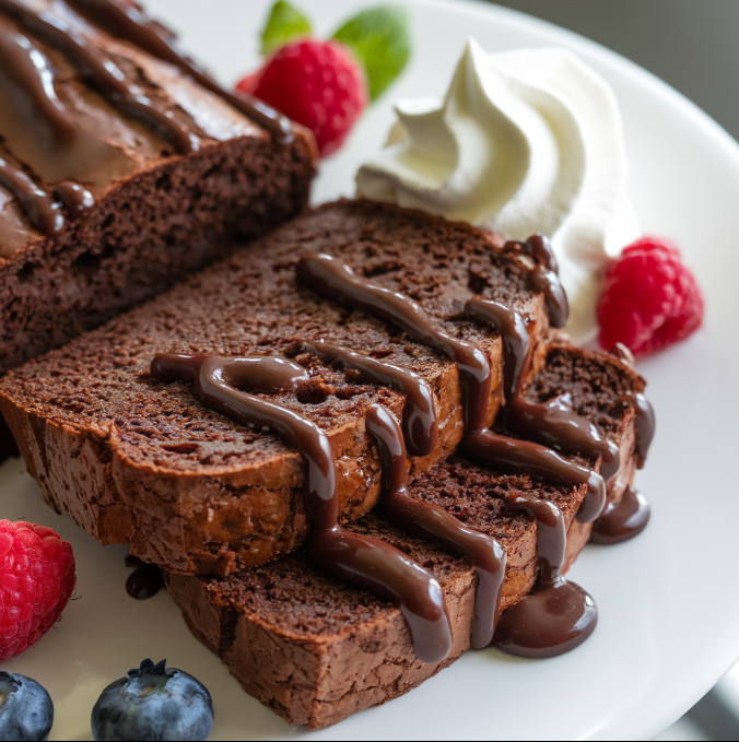 Hot Fudge Brownie Bread