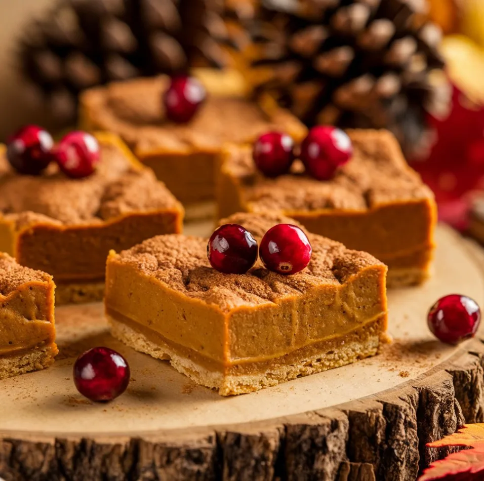 Creamy Pumpkin Pie Bars with Graham Cracker Crust