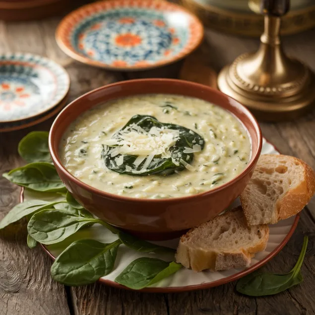 Arborio Spinach Rice Soup Recipe