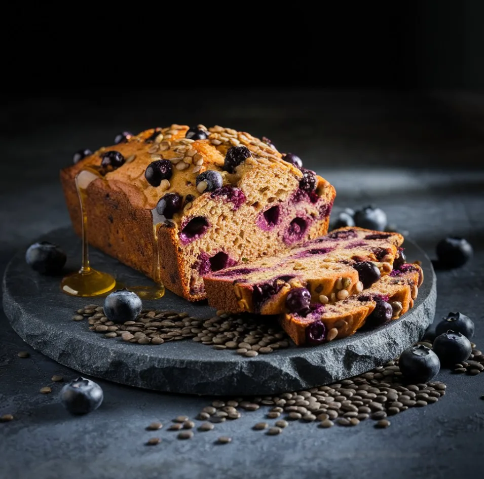 Blueberry Lentil Bread