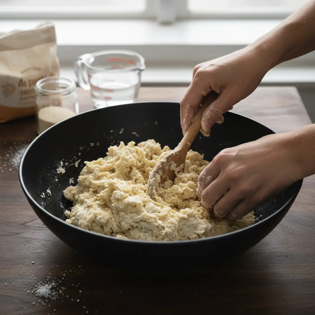Fresh milled flour with grain mill