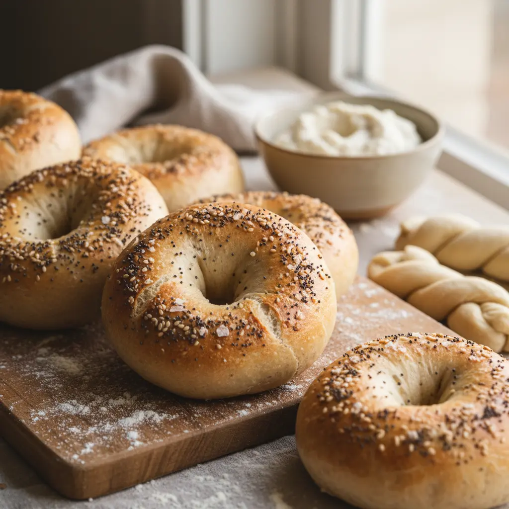 Making bagels with sourdough discard