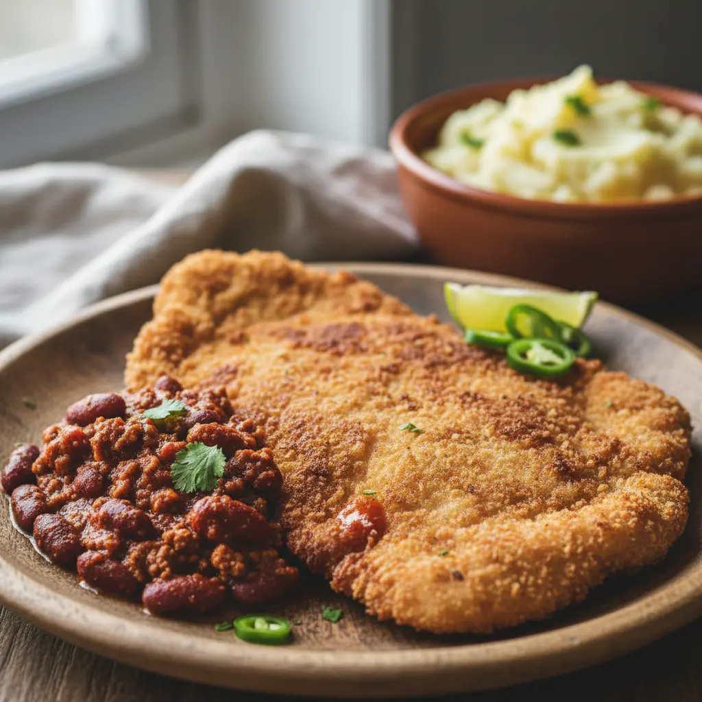 Wienerschnitzel with chili