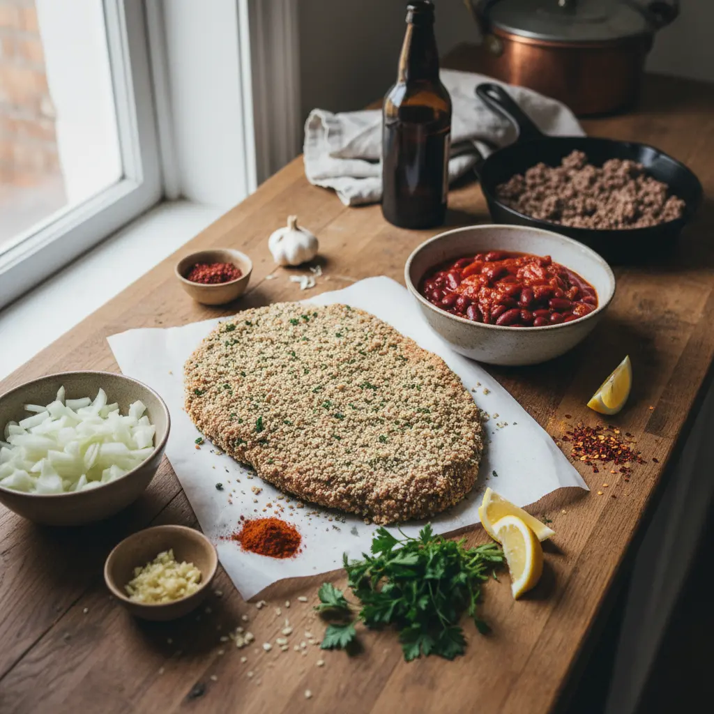 Ingredients for Wienerschnitzel chili
