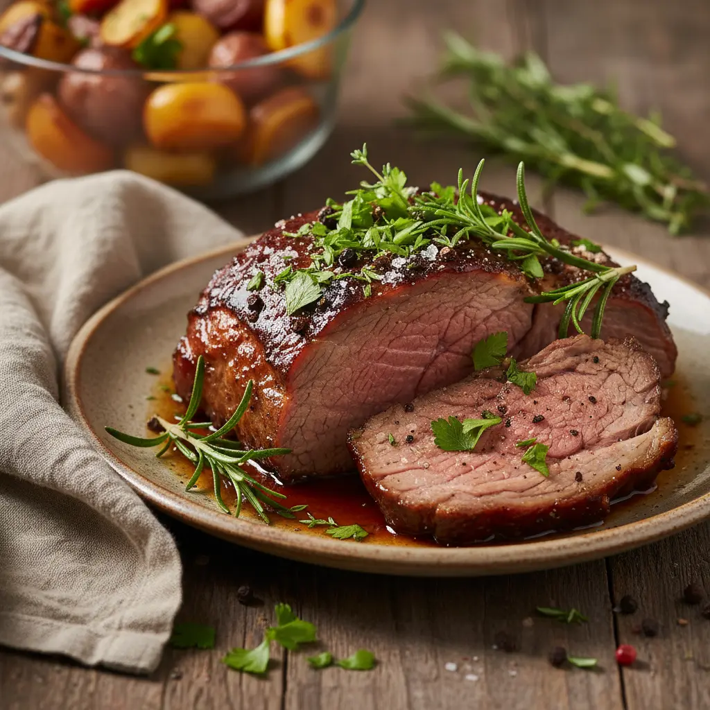 Juicy Beef Belly Dish with Herbs